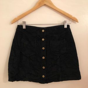 Pink Lily velvet skirt